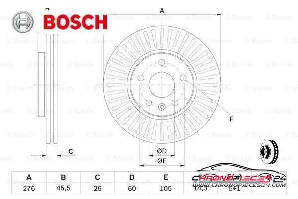 Achat de BOSCH 0 986 479 643 Disque de frein pas chères