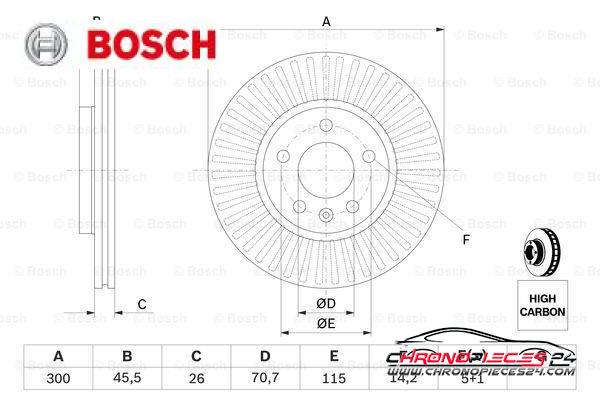 Achat de BOSCH 0 986 479 644 Disque de frein pas chères