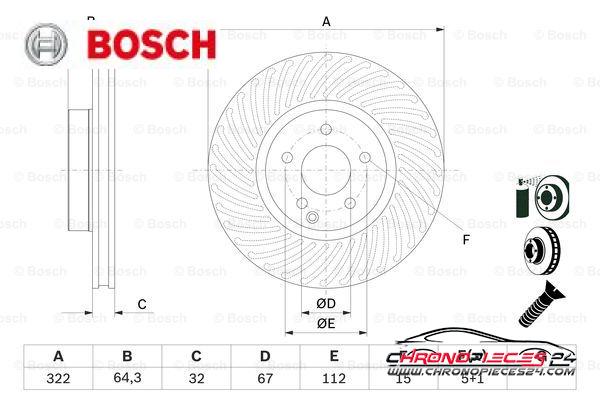 Achat de BOSCH 0 986 479 652 Disque de frein pas chères