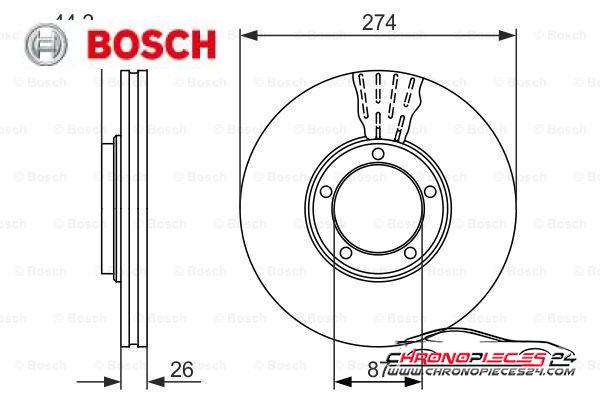 Achat de BOSCH 0 986 479 696 Disque de frein pas chères