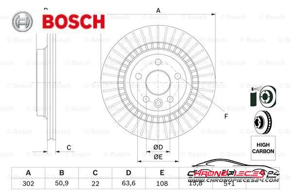 Achat de BOSCH 0 986 479 713 Disque de frein pas chères