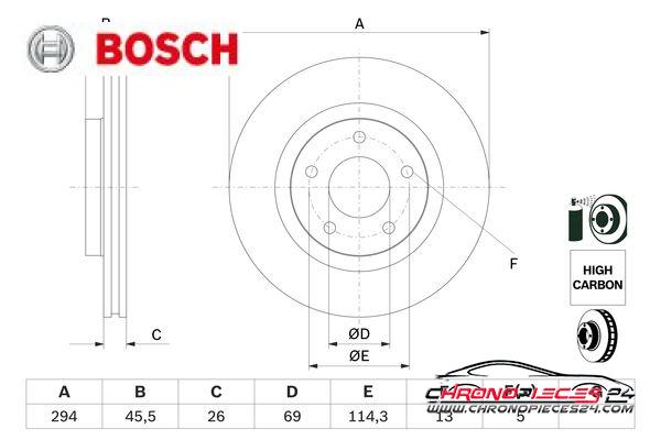 Achat de BOSCH 0 986 479 745 Disque de frein pas chères