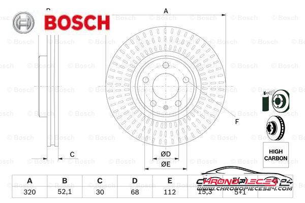 Achat de BOSCH 0 986 479 753 Disque de frein pas chères