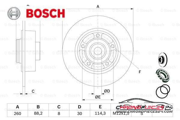 Achat de BOSCH 0 986 479 761 Disque de frein pas chères