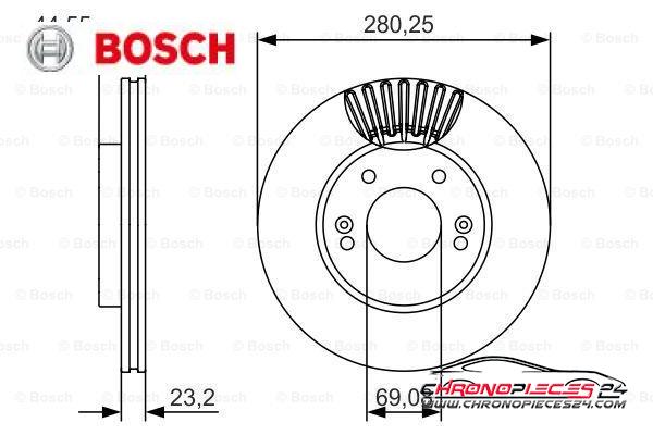 Achat de BOSCH 0 986 479 A12 Disque de frein pas chères