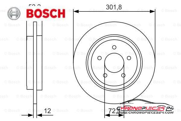 Achat de BOSCH 0 986 479 A53 Disque de frein pas chères