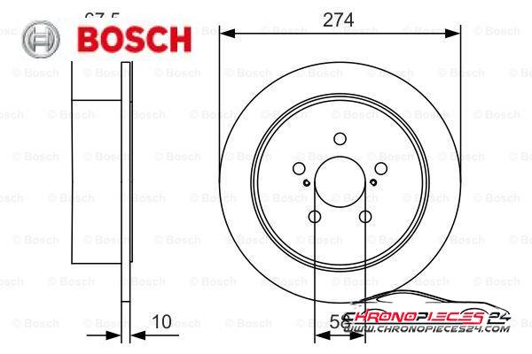 Achat de BOSCH 0 986 479 A82 Disque de frein pas chères