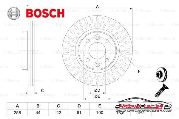 Achat de BOSCH 0 986 479 A86 Disque de frein pas chères