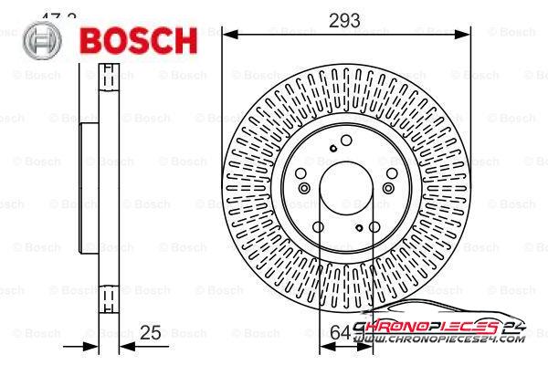 Achat de BOSCH 0 986 479 B02 Disque de frein pas chères