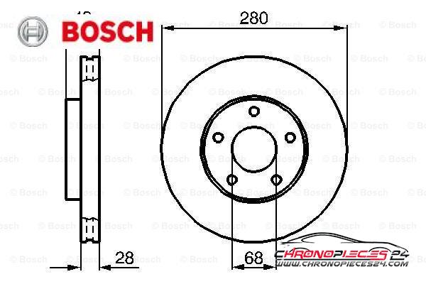 Achat de BOSCH 0 986 479 B61 Disque de frein pas chères