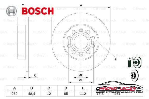 Achat de BOSCH 0 986 479 B78 Disque de frein pas chères