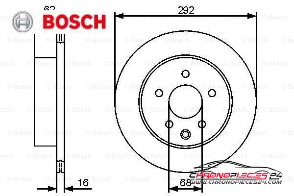 Achat de BOSCH 0 986 479 C12 Disque de frein pas chères