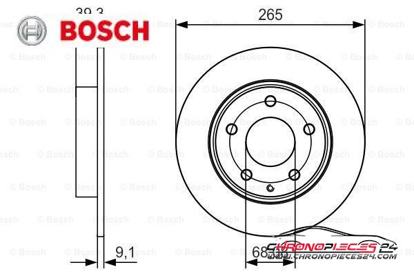 Achat de BOSCH 0 986 479 C26 Disque de frein pas chères