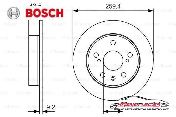 Achat de BOSCH 0 986 479 C44 Disque de frein pas chères