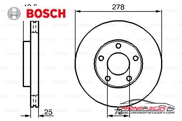 Achat de BOSCH 0 986 479 C68 Disque de frein pas chères