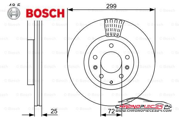 Achat de BOSCH 0 986 479 C74 Disque de frein pas chères