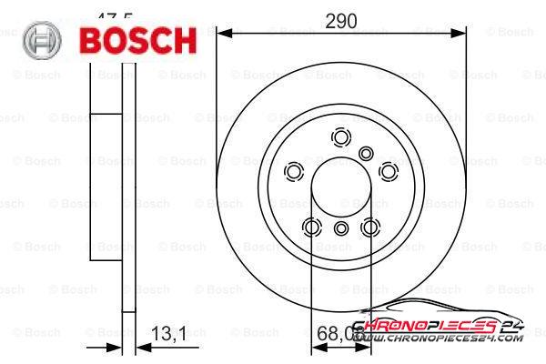 Achat de BOSCH 0 986 479 D17 Disque de frein pas chères