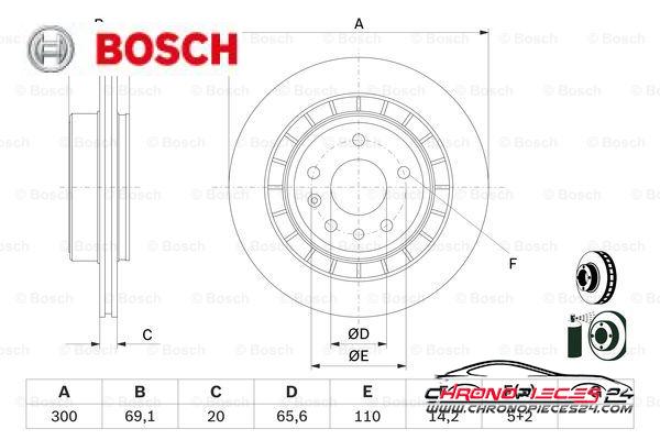 Achat de BOSCH 0 986 479 D49 Disque de frein pas chères