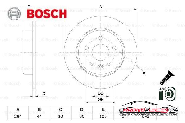 Achat de BOSCH 0 986 479 D89 Disque de frein pas chères