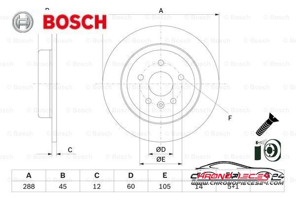 Achat de BOSCH 0 986 479 D90 Disque de frein pas chères