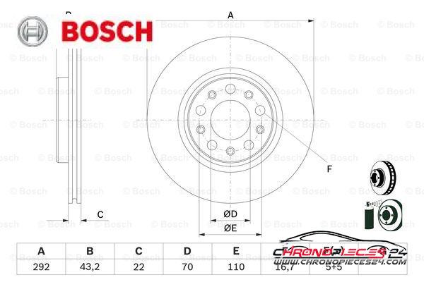 Achat de BOSCH 0 986 479 D99 Disque de frein pas chères