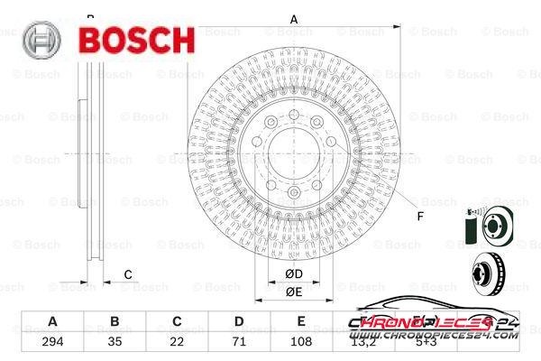 Achat de BOSCH 0 986 479 E32 Disque de frein pas chères