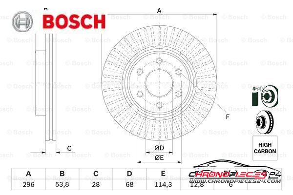 Achat de BOSCH 0 986 479 E35 Disque de frein pas chères