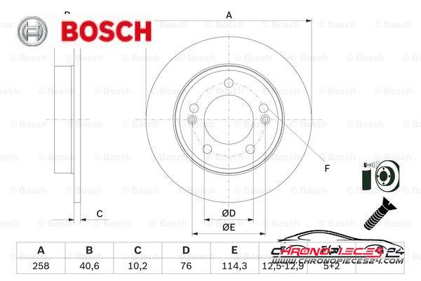 Achat de BOSCH 0 986 479 E68 Disque de frein pas chères