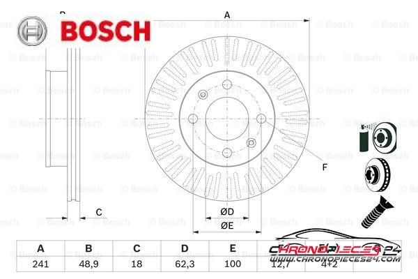 Achat de BOSCH 0 986 479 E73 Disque de frein pas chères