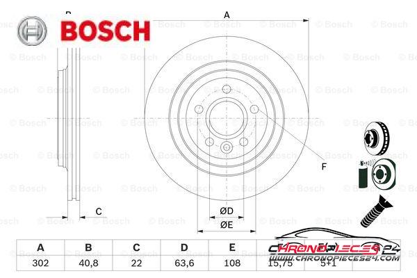 Achat de BOSCH 0 986 479 E85 Disque de frein pas chères