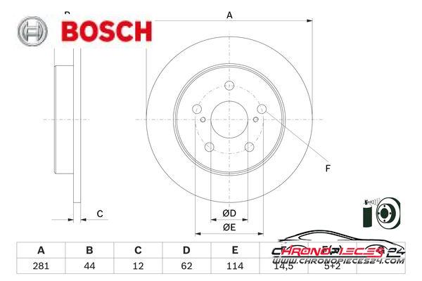 Achat de BOSCH 0 986 479 E91 Disque de frein pas chères