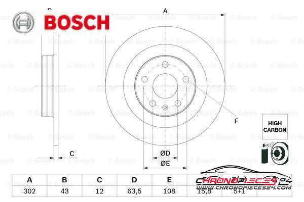 Achat de BOSCH 0 986 479 F31 Disque de frein pas chères