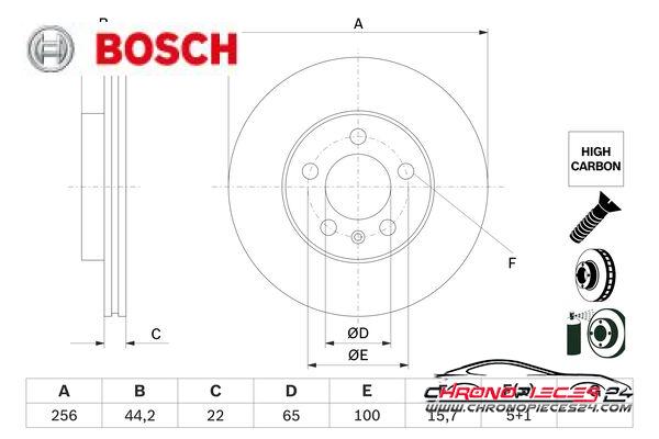 Achat de BOSCH 0 986 479 F32 Disque de frein pas chères