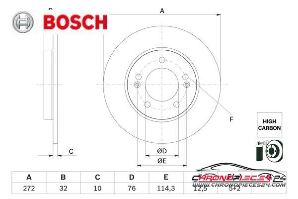 Achat de BOSCH 0 986 479 G30 Disque de frein pas chères