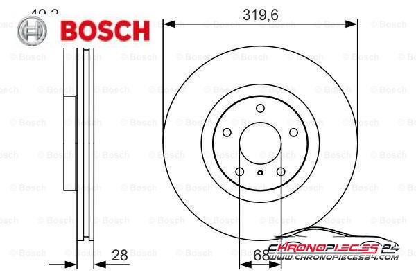 Achat de BOSCH 0 986 479 R22 Disque de frein pas chères