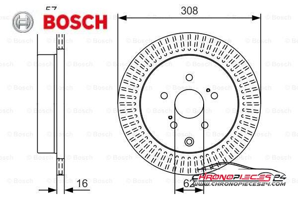 Achat de BOSCH 0 986 479 T16 Disque de frein pas chères