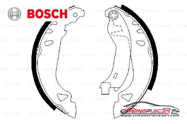 Achat de BOSCH 0 986 487 250 Jeu de mâchoires de frein pas chères