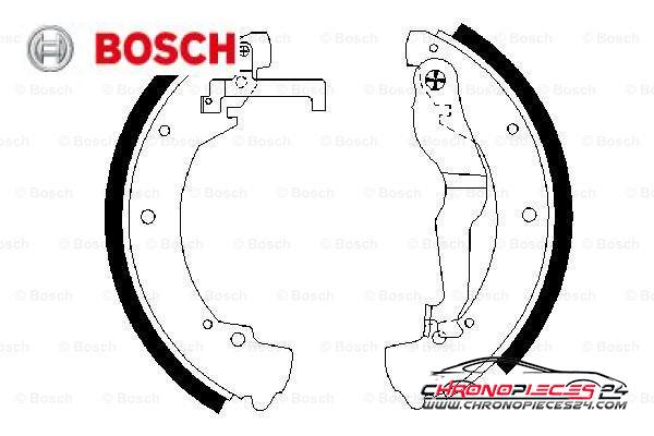 Achat de BOSCH 0 986 487 312 Jeu de mâchoires de frein pas chères