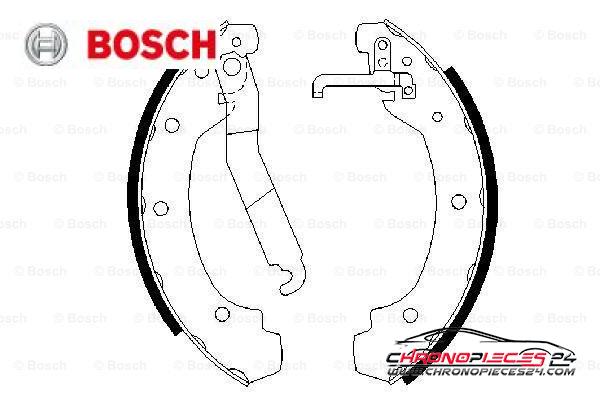 Achat de BOSCH 0 986 487 389 Jeu de mâchoires de frein pas chères