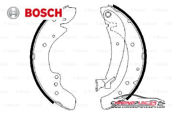 Achat de BOSCH 0 986 487 521 Jeu de mâchoires de frein pas chères