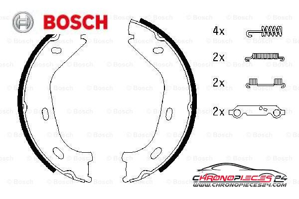 Achat de BOSCH 0 986 487 542 Jeu de mâchoires de frein, frein de stationnement pas chères