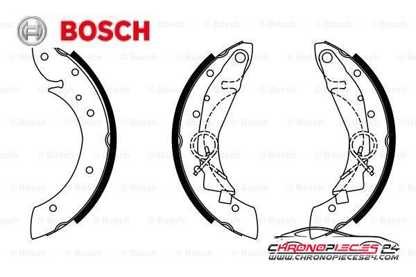 Achat de BOSCH 0 986 487 552 Jeu de mâchoires de frein pas chères