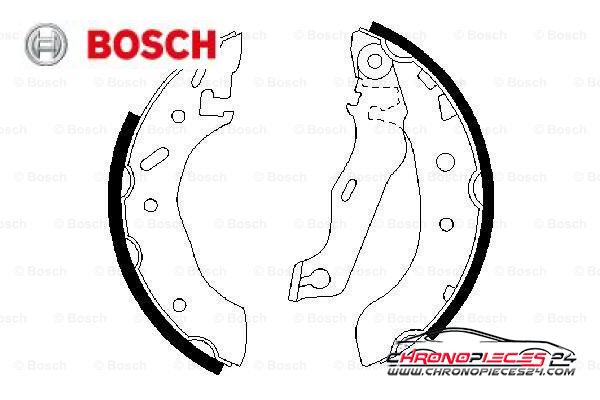 Achat de BOSCH 0 986 487 553 Jeu de mâchoires de frein pas chères