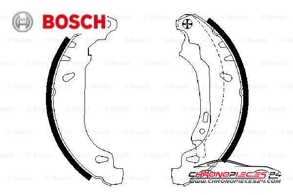 Achat de BOSCH 0 986 487 556 Jeu de mâchoires de frein pas chères