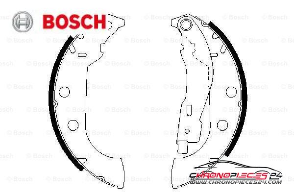 Achat de BOSCH 0 986 487 567 Jeu de mâchoires de frein pas chères