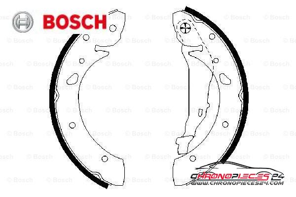 Achat de BOSCH 0 986 487 572 Jeu de mâchoires de frein pas chères