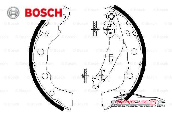 Achat de BOSCH 0 986 487 577 Jeu de mâchoires de frein pas chères