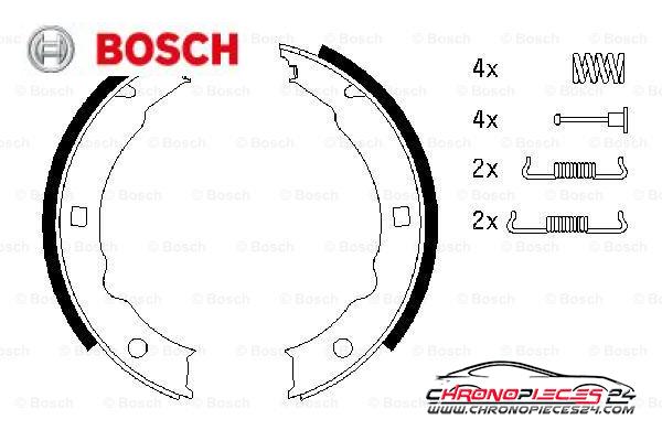 Achat de BOSCH 0 986 487 579 Jeu de mâchoires de frein, frein de stationnement pas chères