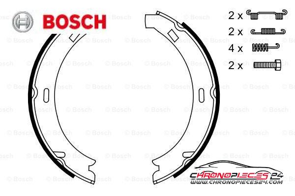 Achat de BOSCH 0 986 487 582 Jeu de mâchoires de frein, frein de stationnement pas chères