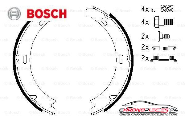 Achat de BOSCH 0 986 487 584 Jeu de mâchoires de frein, frein de stationnement pas chères